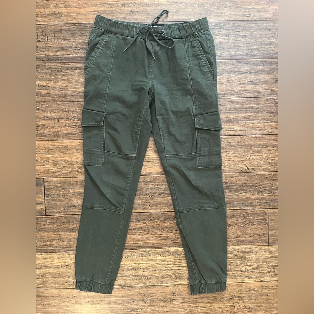 American Original Rewash Olive Green Cargo Pant Jogger Cotton Women’s Small